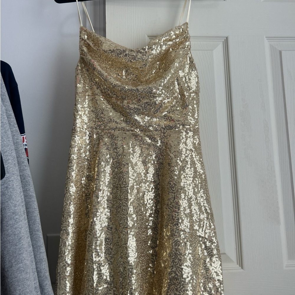 Gold Sequin Dress